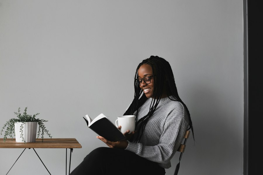 Photo healthy reading habit